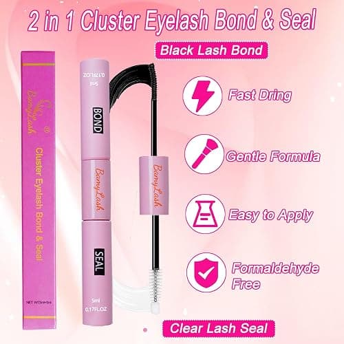 BAMYLASH 3 Styles Lash Clusters Kit, DIY Individual Eyelash Extension Kit | Natural & Fairy Cluster Lashes for Beginners, Soft Lightweight Lash Extension Kit with Bond&Seal, Lash Remover and Tweezers thumbnail 7