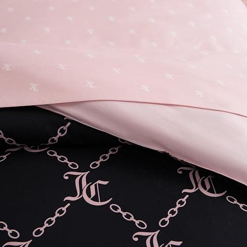 Juicy Couture Black Link Logo Printed Comforter Set, Full – Complete 8-Piece Bed in a Bag Collection thumbnail 4