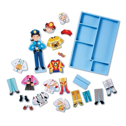 Melissa & Doug Julia Magnetic Dress-Up Wooden Doll Pretend Play Set (25+ pcs) thumbnail 4