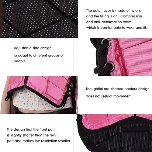 PerGar Children Equestrian Vest, Foam pad Safety Riding Equipment, Children Equestrian Protective Clothing, Pink Unisex Equestrian Protective Vest thumbnail 5
