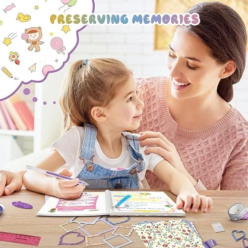 PERRYHOME 2-Pack DIY Journal Kit for Girls - 200+Pcs Journal Set for Tween & Teen Girls, Journaling Art & Crafts Kits, Christmas Gifts for 8 9 10 11 12 13 14 Year Old Girl,Scrapbook&Diary Supplies Set thumbnail 5
