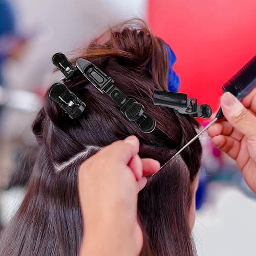 HH&LL 12pcs Hair Clips for Styling Wide Teeth & Double-Hinged Design Alligator Sectioning Clips of Professional Hair Salon Quality thumbnail 5
