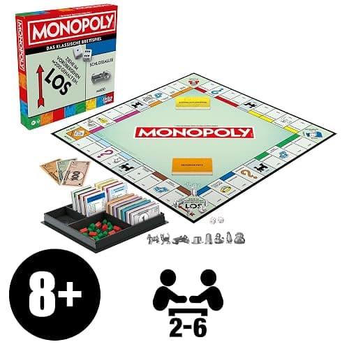 Monopoly Basisspiel mit Aufbewahrungsfach und größeren Spielfiguren - Deutsche Fassung thumbnail 3