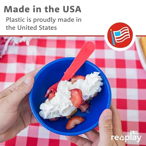 Re-Play Toddler Forks and Spoons Set - 4x4 Utensils Set for Kids - Dishwasher and Microwave Safe - Made in USA - Set of 8-5.8" x 1.2" x 0.2" - Mermaid thumbnail 4