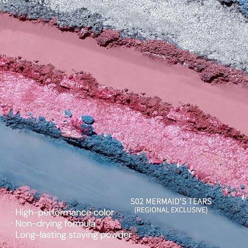 Flower Knows Shell's Jewel 6-Color Makeup Palette,Pink Blue Face Makeup Palette with 4 Matte + 2 Shimmer Shades,Blendable Smooth Cute Make Up,0.23 Oz(02 Mermaid's Tears) thumbnail 3