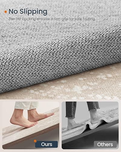 SONGMICS HOME Area Rug, 5x7 ft Rug for Bedroom, Non-Slip Carpet, Home Decor, for Living Room, Machine Washable, Boho Style, Cappuccino Beige UTAR023K01V1 - Cappuccino Beige - 5'W x 7'L thumbnail 4