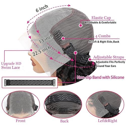 KVFCT 30 Inch Deep Wave Lace Front Wigs Human Hair 13x6 HD Transparent Deep Wave Lace Front Wigs for Women 200% Density Curly Lace Front Wig Pre Plcked Deep Wave Wigs with Baby Hair thumbnail 5