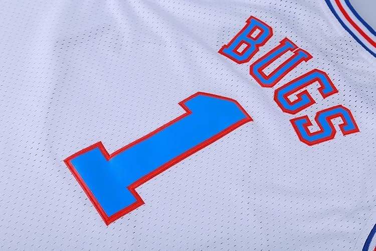 Ropus Mens Basketball Jersey 90S Moive Bugs #1 Space Shirt thumbnail 3