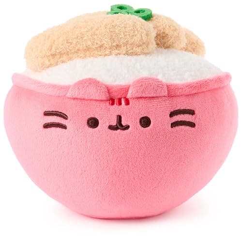 GUND Pusheen Bento Rice Bowl Plush, Squishy Toy, Collectible Plush Toy, Food Plushies, Stuffed Animal for Ages 8 and Up, Pink, 6” - Image 1
