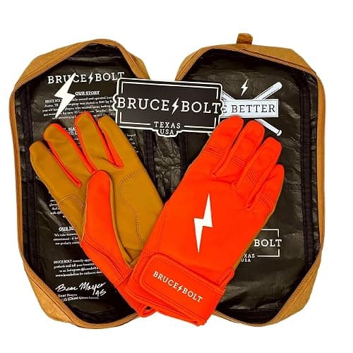 BRUCE BOLT Original Series Short Cuff Batting Gloves - Multiple Colors - Adult & Youth Sizes thumbnail 5