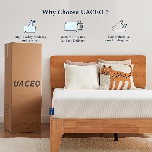 UACEO Full Mattress, 6 Inch Memory Foam Mattress in a Box, Fiberglass Free Full Size Mattresses for Pressure & Pain Relief, Soft and Comfortable thumbnail 8