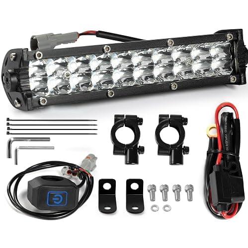 Dirt Bike Light Bar Universal for Most 7/8" Handlebar Motorcycle, Fits for CRF110 KLX110 TTR110 YZF450 RM85, 7-Inch 60W 6000-6500K Clear Headlight, Plug and Play - Image 1