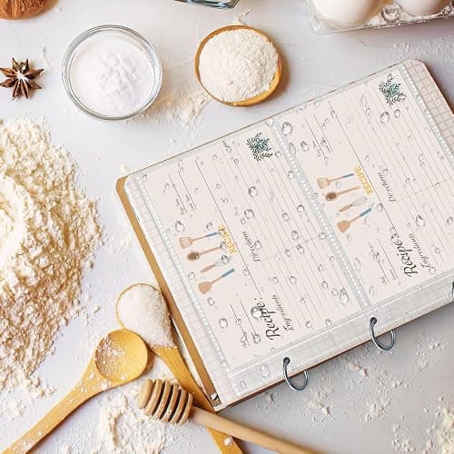 TAOLABV 50 Pack Recipe Card Page Protectors, Page Size 6.8 x 8.7 in | 4x6 in Clear Recipe Card Sleeves, 2 Pockets Per Page, Sheet Protectors for Compact 3 Ring Recipe Binder Refill Pages thumbnail 5