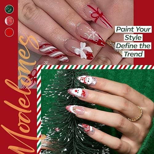 modelones Gel Nail Kit Almond, Upgrade 15Sizes Fake Nails, 9-in-One Glue Dehydrator & Mini U V Light Clipper, 510Pcs Medium Almond Press on Tips for Extension DIY Salon Home Gift thumbnail 2