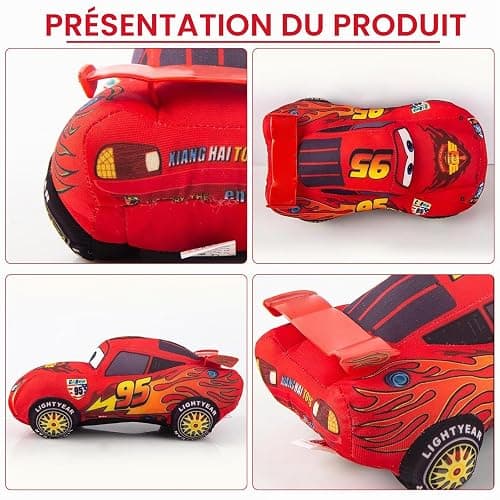 Voiture Carss Jouet en Peluche de Voiture Peluche Car 25cm Peluches Carss | Poupée en Peluches de Course de Voitures de Dessin Animé de Ldéal pour Jouer Collectionner et Câliner Car Jouet Doudou carss thumbnail 4