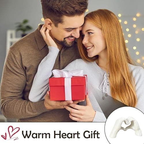 Zorbal White 3D Printed PLA Living Room Accessories,Heart Ornament for Desk & Shelf, Minimalist Heart Ornaments for the Home Decor, Warm Home Decoration Gift for Valentine's Day & Anniversaries thumbnail 7