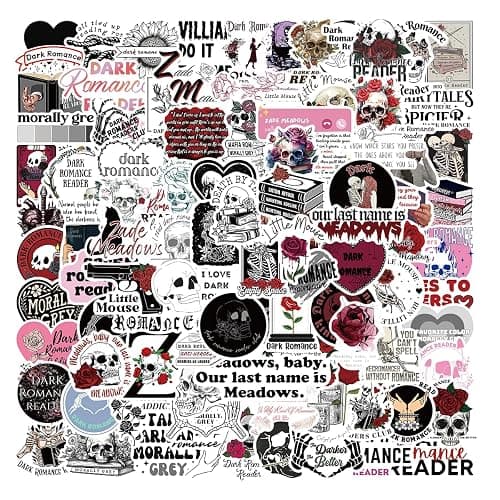 100 PCS Dark Romance Stickers,Bookish Reading Stickers for Kindle,Romance Stickers for Adult,Book Lovers Gifts - Image 1
