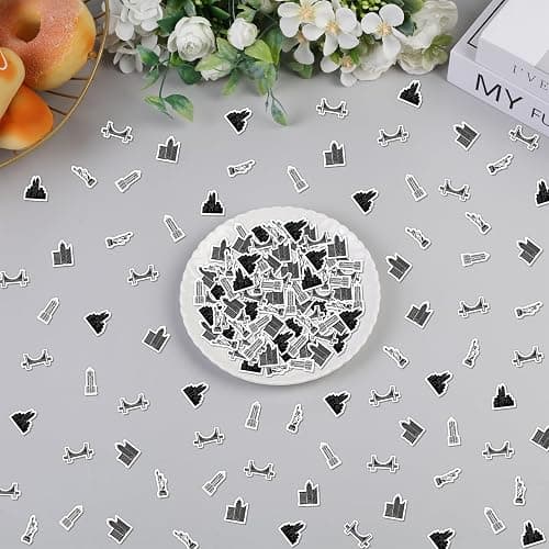 Cheerupp 200 Pcs Black New York Cityscape Theme Confetti, Skyscraper Table Scatter Confetti Decorations, Night Scene Table Paper Decor for Baby Shower Birthday Wedding DIY Crafting Supplies thumbnail 4