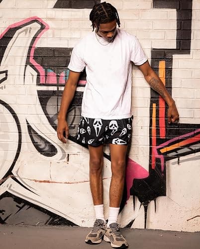 DIOTSR Mens Graphic Print Shorts Cool Mesh Basketball Shorts Casual Flat Front Shorts Summer Drawstring thumbnail 3