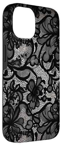 Black Lace Vintage Pattern Case for iPhone 14 thumbnail 3