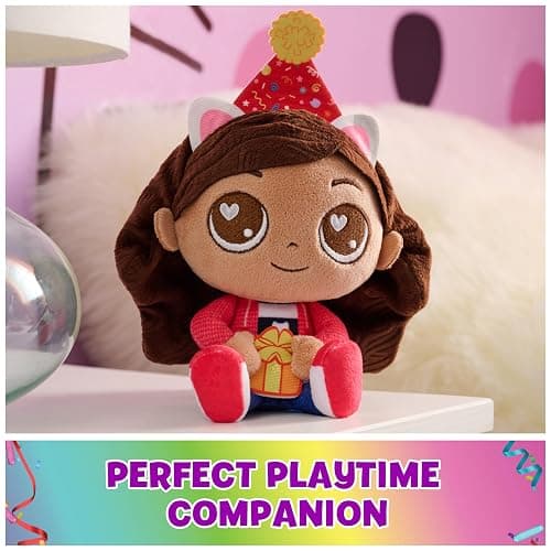 Gabby’s Dollhouse, Celebration Series 9-Inch Tall Gabby Girl Plushies, Kids Toys for Girls & Boys Ages 3 and Up thumbnail 4
