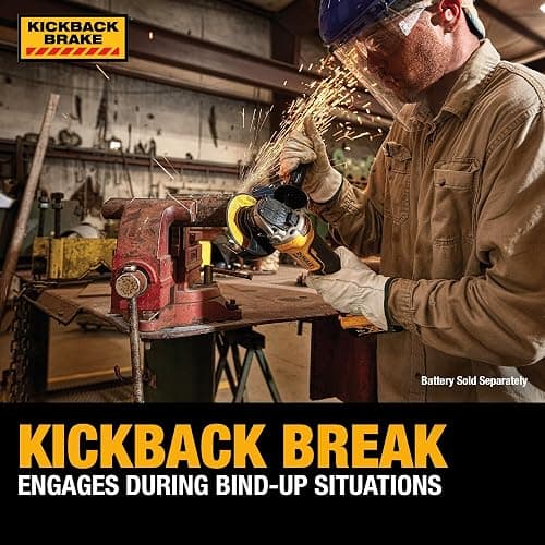 DEWALT 20V MAX* Angle Grinder Tool Cordless Brushless, 4 1/2 Inch, with Paddle Switch and Kickback Brake, Tool Only (DCG413B) thumbnail 6