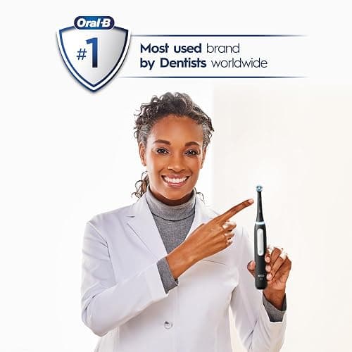 Oral-B iO Deep Clean Rechargeable Electric Powered Toothbrush, Black with iO Series 3 Limited, 2 Brush Heads and Travel Case - Pressure Sensor to Protect Gums - 3 Cleaning Settings - 2 Minute Timer thumbnail 7