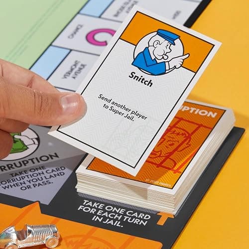 Monopoly Go to Jail Expansion | Add More Fun to Classic Monopoly Game and Play Faster | Ages 8+ | 2-6 Players | 40 Mins. | Family Board Games | Kids thumbnail 6