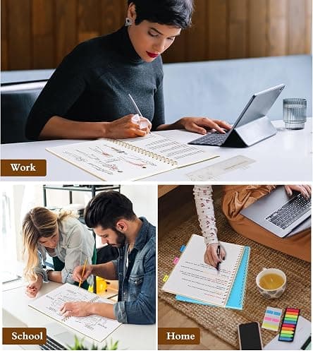 Graph Paper Notebook, Spiral Notebook Journal 8.5” x 11”, A4 Large Grid Notebooks for Women Men, 100 GSM Graph Paper, Plastic Hardcover Spiral Graphing Journals for Work School Engineerin, Yellow thumbnail 7