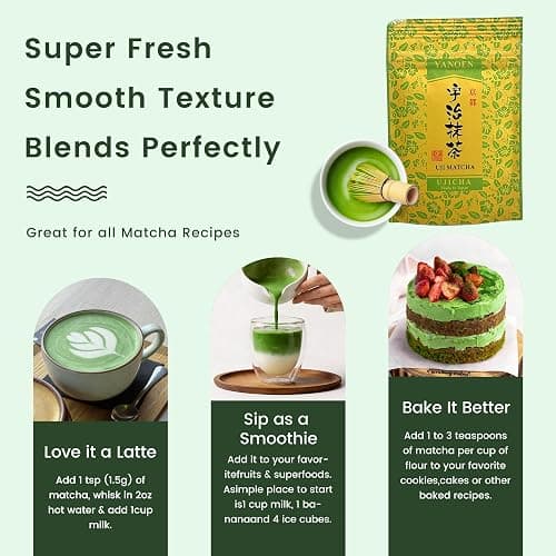 Ceremonial Grade Uji Matcha Powder - Stone-Ground from Kyoto Japan, Umami-Rich for Tea Ceremony Vibrant Green (1.06oz/30g) Zero Sugar Vegan 0 Calories (1.06oz/30g （Uji Matcha）) thumbnail 3