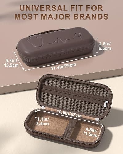 ProCase Stethoscope Case for 3M Littmann Classic III & Cardiology IV -Chocolate | Hard Protective Carrying Bag Fits MDF, ADC, Omron Stethoscopes, Medical Storage Organizer for Nurses & Nursing Students thumbnail 7