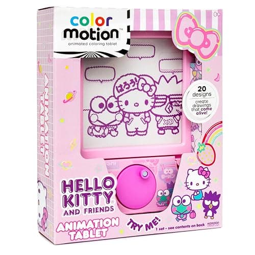 Hello Kitty and Friends Color Motion Animation Tablet - Turn Drawings Into Kitty With 20 Design Inserts, Coloring Markers, Drawing Pad, Sanrio Stuff, Sketch Pad, 8"W x 10.9"H thumbnail 8