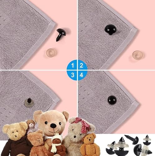 260PCS Plastic Safety Eyes with Washers, 6-18 mm, 8 Sizes Safety Eyes for Crochet Crafts, DIY Crafts, Stuffed Animals DIY Halloween Decorations thumbnail 7