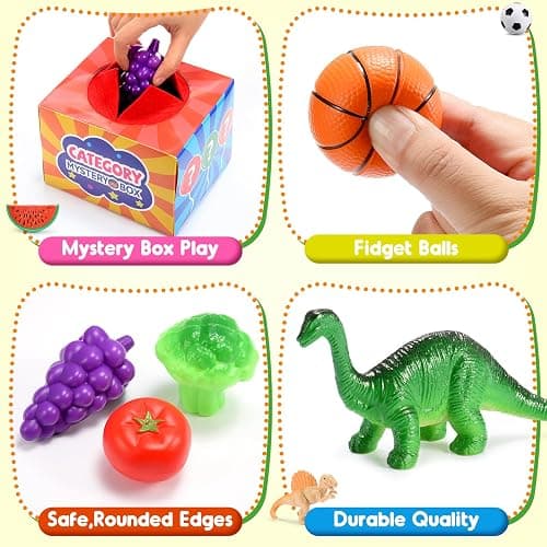 Montessori Sensory Toys for 2-6 Year Olds | 58-Piece Learning & Sorting Games with Mystery Box | Preschool Activities & Speech Therapy Gifts | Easter Basket Stuffers, Birthday Gifts for Boys & Girls thumbnail 6