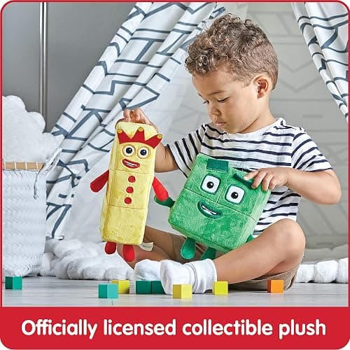 hand2mind Numberblocks Three & Four Playful Pals, Plush Figure Toys, Numbers for Toddlers, Preschool Math Learning Toys, Stuffed Animal Plushies, Counting Blocks, Soft Stuffies, Kids Birthday Gifts thumbnail 2