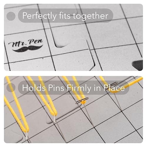 Mr. Pen- Interlocking Blocking Mats, 12”x12”, 4 Pack, Blocking Mats for Knitting & Crochet Projects with 50 T-Pins, Knitting Blocking Mats and Pins, Crochet Blocking Board for Crocheting thumbnail 7