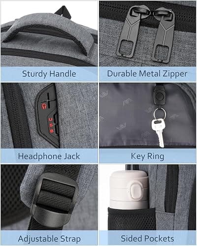 kadilong School Backpacks for Men Teen Boys,Laptop Backpack Schoolbag College Bookbag Back Pack Computer Bag for Work Business Middle High School with USB Port thumbnail 4