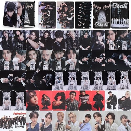 55 PCS Stray Kids Giant Album Photocards, Perfect KPOP Album SKZ Photocards, Straykids Album Photocards, Stray Kids Merch Lomo Cards Set, SKZ Merch Lomo Cards, Gift for Boys and Girls thumbnail 4