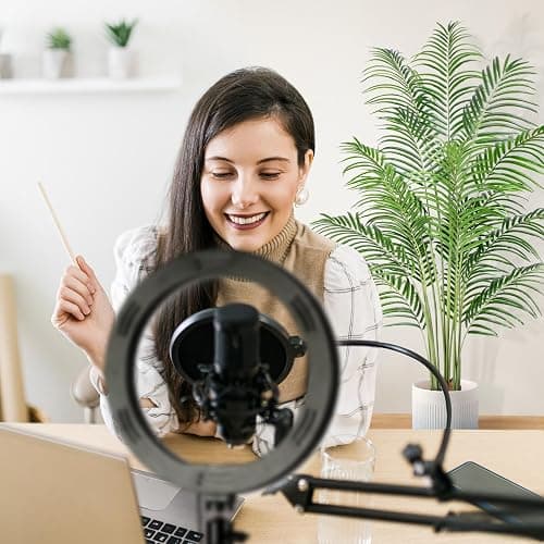 Keeplush Artificial Palm Tree 6ft Tall Fake Palm Tree Indoor Decor with 18 Leaves and Real Bark Design Faux Tropical Areca Palm Silk Floor Plant in Pot for Home Office Living Room Bedroom Decor 1pcs thumbnail 4