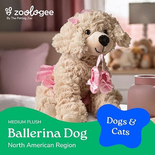 The Petting Zoo Ballerina Scruffy Dog Stuffed Animal, Dance Gifts, 10 in | Ballerina Scruffy Dog by Zoologee. Great for birthdays and dance recital gifts for girls thumbnail 6