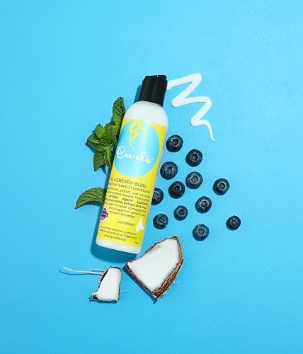 Curls Blueberry Bliss Reparative Leave In Conditioner - 8 oz, Helps Repair Damage and Prevent Breakage, Conditioner for Curly Hair, Wavy, and Coily Hair Types thumbnail 4
