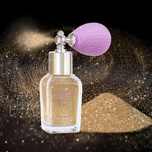 Yosca Body Glitter Spray, 30ML Loose Body Shimmer Powder Hair Spray Fine Glitter Sparkle Highlighter Makeup Mardi Gras Festival Concert Party Rave Accessories for Rave Clothes Hair Face Nail Art - Image 1