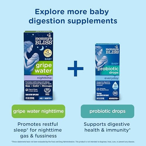 Mommy's Bliss Gripe Water Original, Infant Gas & Colic Relief, Gentle & Safe, 2 Weeks+, 4 Fl Oz (Pack of 1) thumbnail 7