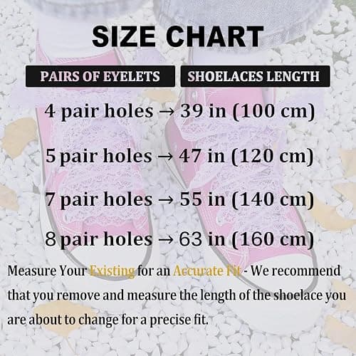 Olukssck 2 Pair Flat Laces Shoelaces, 3cm Fancy Ribbon Shoe Laces for Women | 14 colors, 4 sizes, fits for womens sneakers, athletic/sports/canvas/casual shoes, high tops thumbnail 7