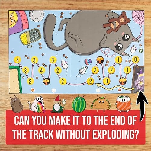 Exploding Kittens: The Board Game - The Action Packed Party Game to Celebrate 10th Birthday - 2-6 Players Aged 7+ - Great for Adults, Teens, Collectors, Kids thumbnail 4