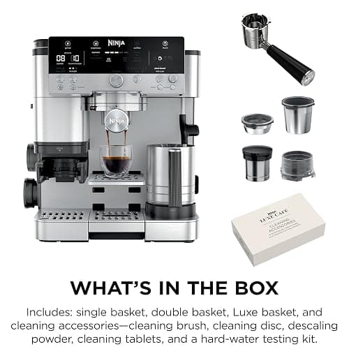 Ninja Luxe Café 3-in-1 Espresso, Drip Coffee and Cold Brew Machine | Integrated Coffee Grinder, Milk Frother, Assisted Tamper & Built-In Espresso Accessory Storage | Stainless Steel | ES601 thumbnail 11