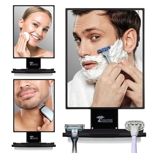ToiletTree Products Fogless Shower Mirror - Anti-Fog Mirror - Adjustable Shaving Mirror with a Squeegee - Rust-Proof, Impact-Resistance Bathroom Shower Mirror - Tall thumbnail 10