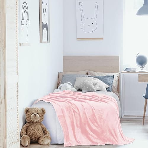 Utopia Bedding Fleece Blanket Twin Size Pink 300GSM Luxury Anti-Static Fuzzy Soft Microfiber Dorm Bed Blanket for Girls (60x80 Inch) thumbnail 9