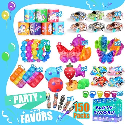 Party Favors for Kids 8-12 4-8, 150-Pack Fidget Toys Bulk, Treasure Box Toys for Classroom, Stocking Stuffers Goodie Bags, Classroom Prizes, Birthday Holiday for Boys Girls thumbnail 2