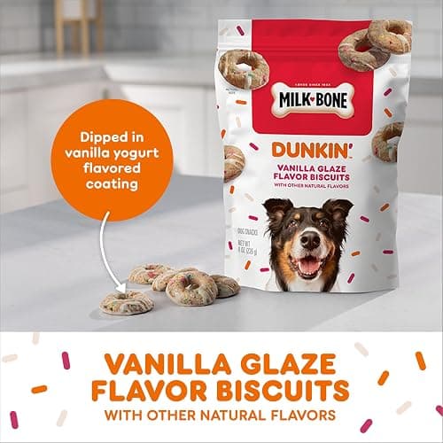 Milk-Bone Dunkin' Vanilla Glaze Flavor Dog Biscuits with Other Natural Flavors, 8 oz Bag thumbnail 5